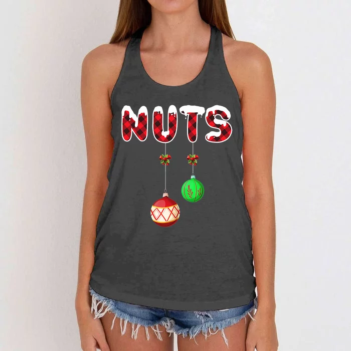 Chest Nuts Matching Christmas Pajamas For Couples Adults Women's Knotted Racerback Tank