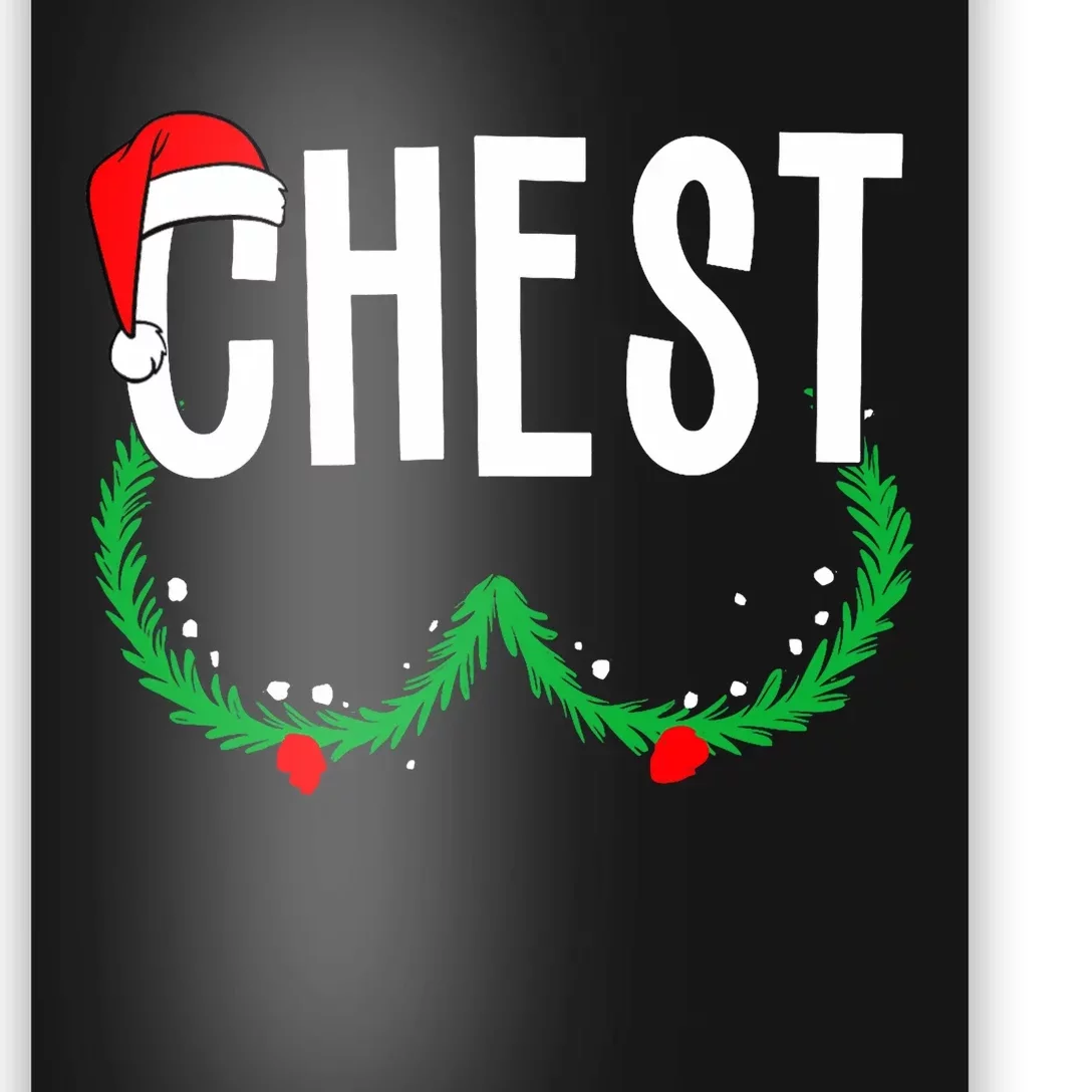 Chest Nuts Matching Chestnuts Funny Christmas Couples Chest Poster