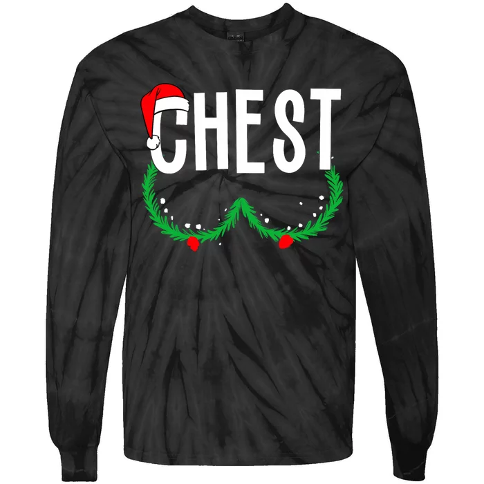 Chest Nuts Matching Chestnuts Funny Christmas Couples Chest Tie-Dye Long Sleeve Shirt