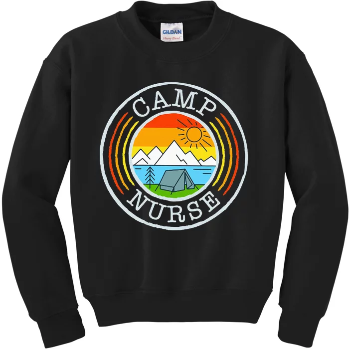 Camp Nurse Matching Nurse Camping Lover Men Women Funny Gift Kids Sweatshirt