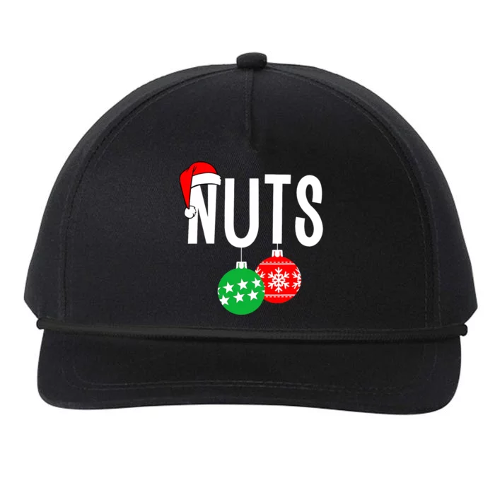 Chest Nuts Matching Chestnuts Funny Christmas Couples Nuts Snapback Five-Panel Rope Hat