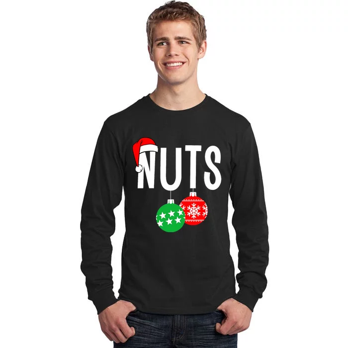 Chest Nuts Matching Chestnuts Funny Christmas Couples Nuts Tall Long Sleeve T-Shirt