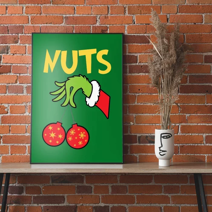 Chest Nuts Matching Chestnuts Funny Christmas Couples Nuts Poster