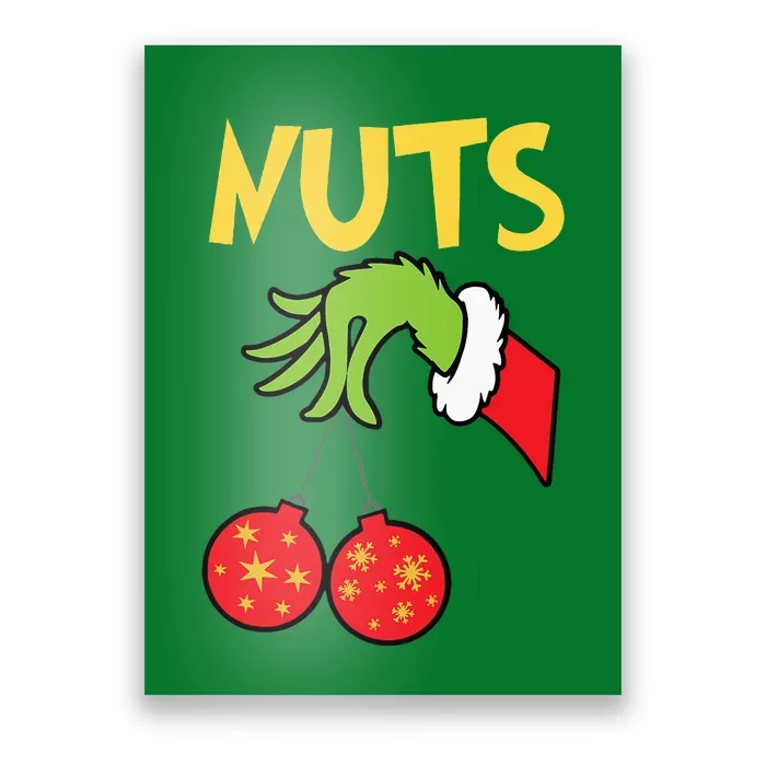 Chest Nuts Matching Chestnuts Funny Christmas Couples Nuts Poster