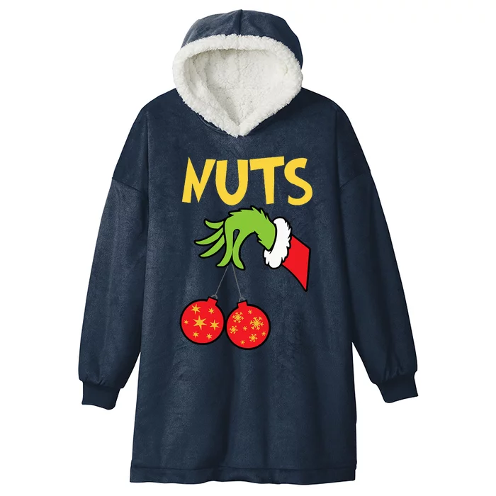 Chest Nuts Matching Chestnuts Funny Christmas Couples Nuts Hooded Wearable Blanket