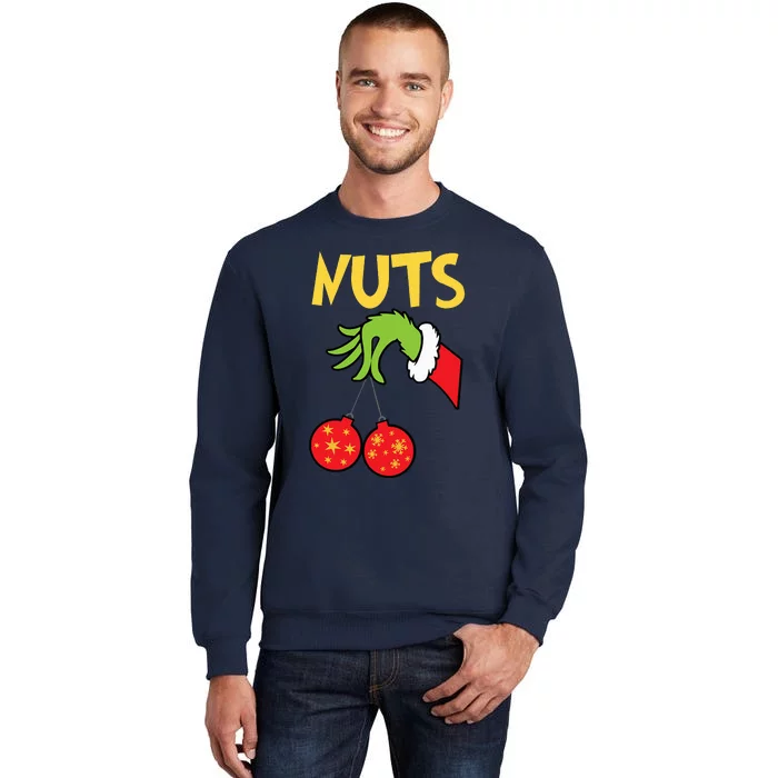 Chest Nuts Matching Chestnuts Funny Christmas Couples Nuts Tall Sweatshirt