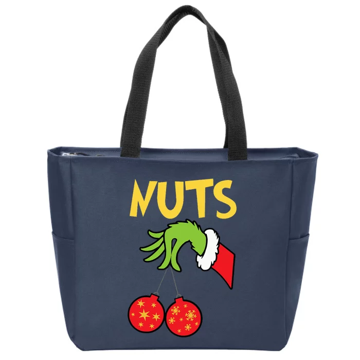 Chest Nuts Matching Chestnuts Funny Christmas Couples Nuts Zip Tote Bag