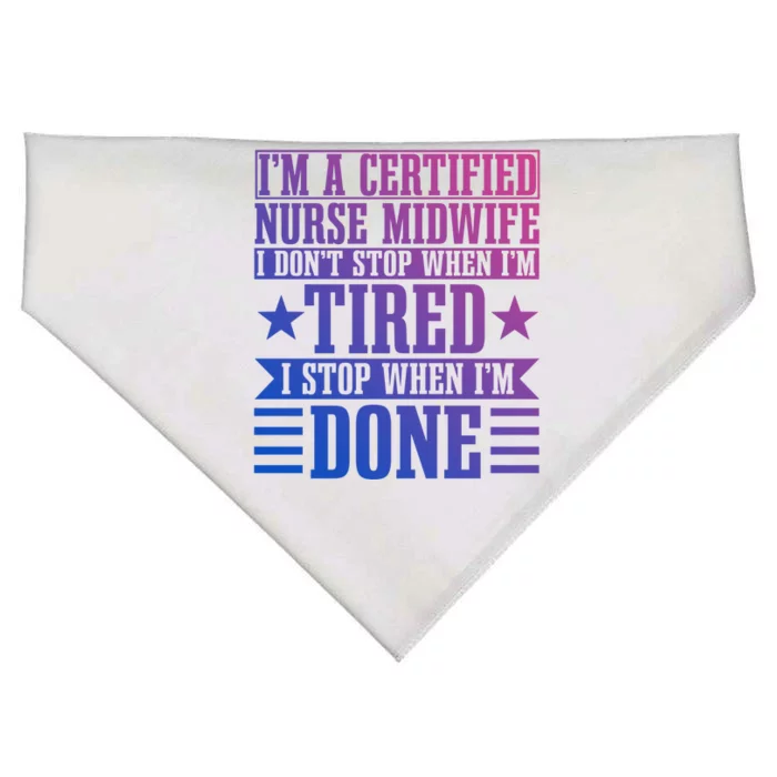 Certified Nurse Midwife Labour Birth Obstetrician Gift USA-Made Doggie Bandana