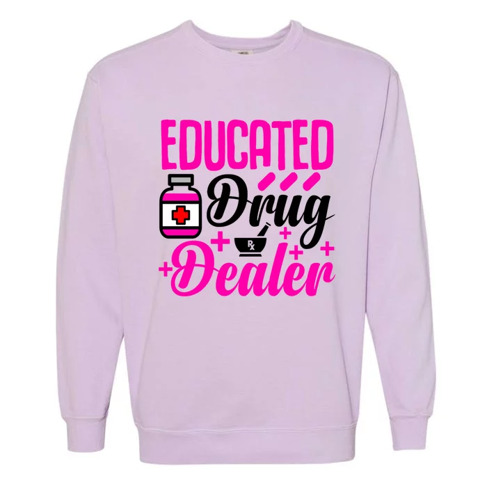 Cute Nurse Medical Pharmacy Pharmacy Tech Rn Lpn Cna Gift Garment-Dyed Sweatshirt