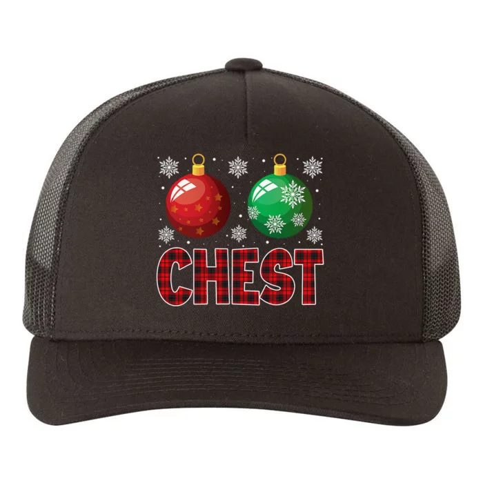 Chest Nuts Matching Chestnuts Funny Christmas Couples Chest Yupoong Adult 5-Panel Trucker Hat