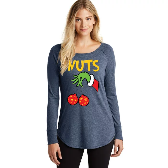 Chest Nuts Matching Chestnuts Funny Christmas Couples Nuts Women's Perfect Tri Tunic Long Sleeve Shirt