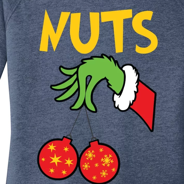 Chest Nuts Matching Chestnuts Funny Christmas Couples Nuts Women's Perfect Tri Tunic Long Sleeve Shirt