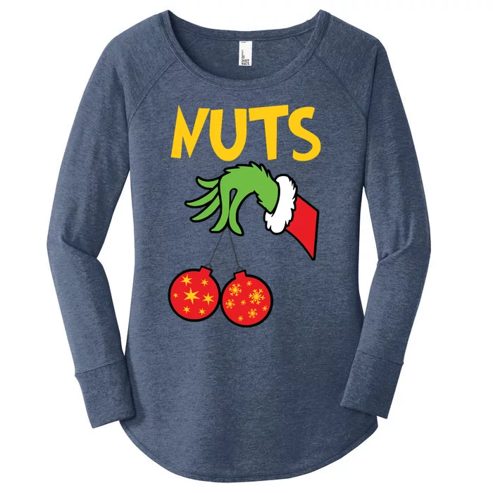 Chest Nuts Matching Chestnuts Funny Christmas Couples Nuts Women's Perfect Tri Tunic Long Sleeve Shirt