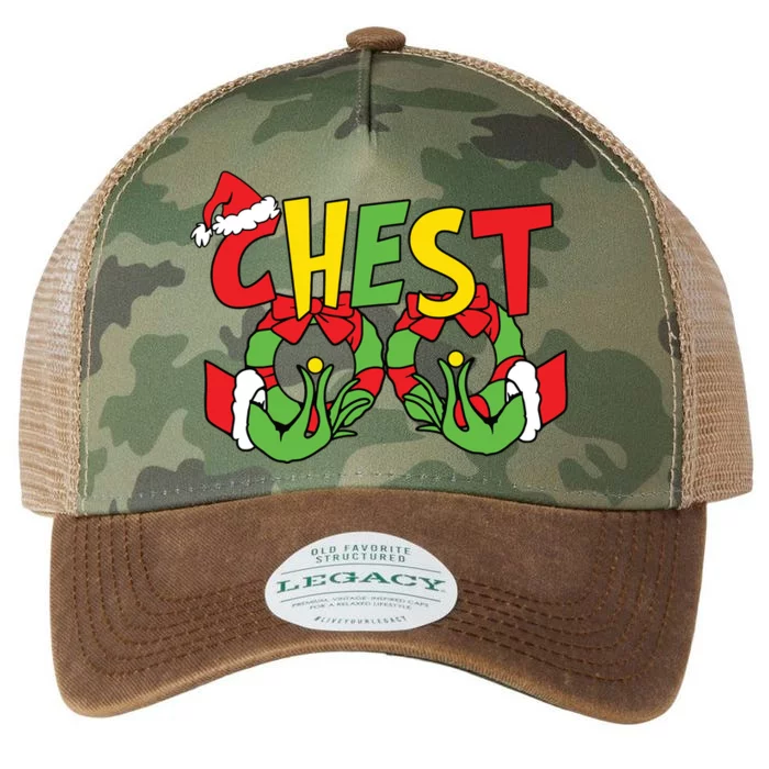 Chest Nuts Matching Chestnuts Funny Christmas Couples Nuts Legacy Tie Dye Trucker Hat