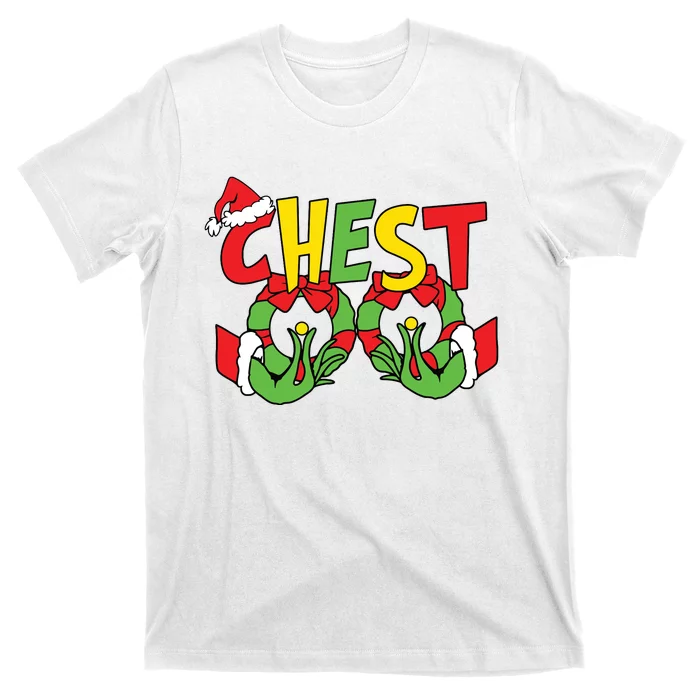 Chest Nuts Matching Chestnuts Funny Christmas Couples Nuts T-Shirt