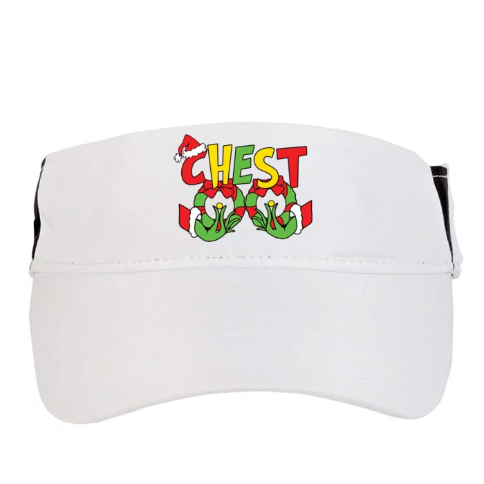 Chest Nuts Matching Chestnuts Funny Christmas Couples Nuts Adult Drive Performance Visor