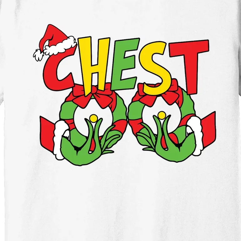 Chest Nuts Matching Chestnuts Funny Christmas Couples Nuts Premium T-Shirt