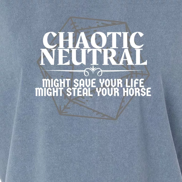 Chaotic Neutral Might Save Your Life. Might Steal Your Horse Dnd Character Ali Garment-Dyed Women's Muscle Tee