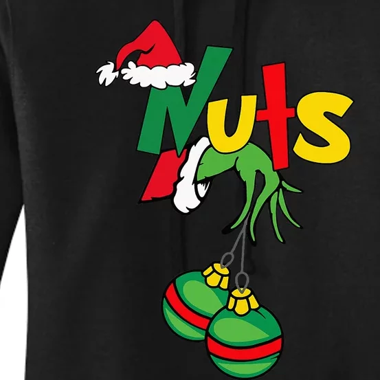 Chest Nuts Matching Chestnuts Funny Christmas Couples Nuts Women's Pullover Hoodie