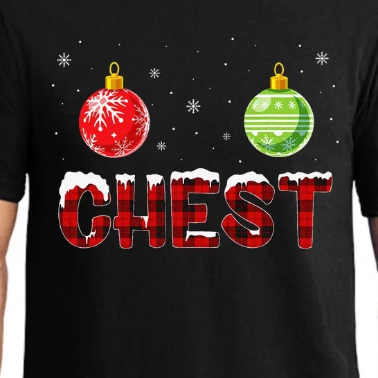 Chest Nuts Matching Chestnuts Funny Christmas Couples Chest Pajama Set