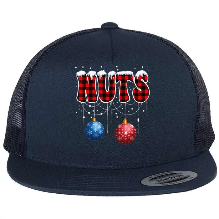 Chest Nuts Matching Chestnuts Funny Christmas Couples Nuts Flat Bill Trucker Hat