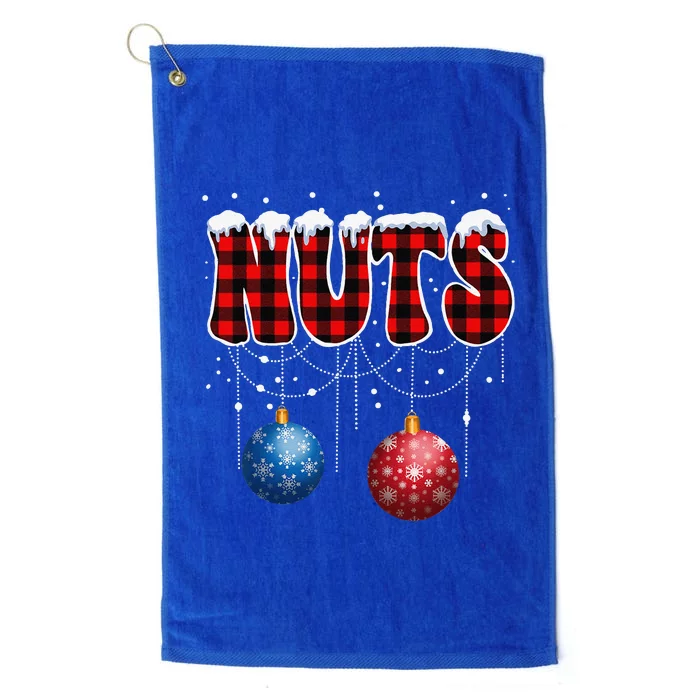 Chest Nuts Matching Chestnuts Funny Christmas Couples Nuts Platinum Collection Golf Towel