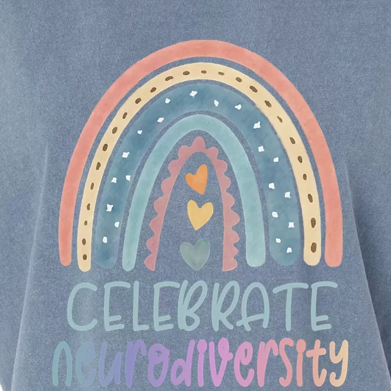 Celebrate Neurodiversity Mental Health Autism Awareness Cute Gift Garment-Dyed Women's Muscle Tee