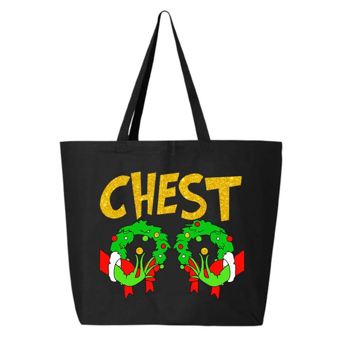 Chest Nuts Matching Chestnuts Funny Christmas Couples Chest 25L Jumbo Tote