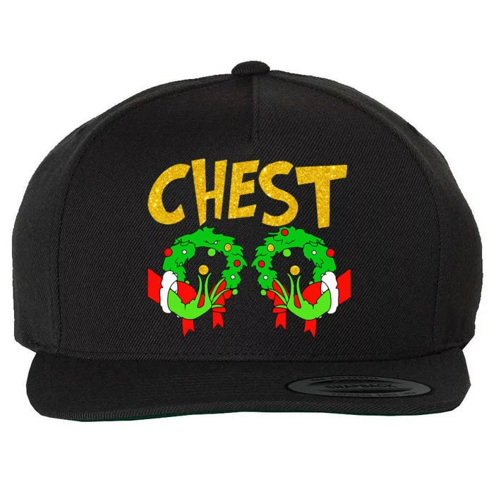 Chest Nuts Matching Chestnuts Funny Christmas Couples Chest Wool Snapback Cap