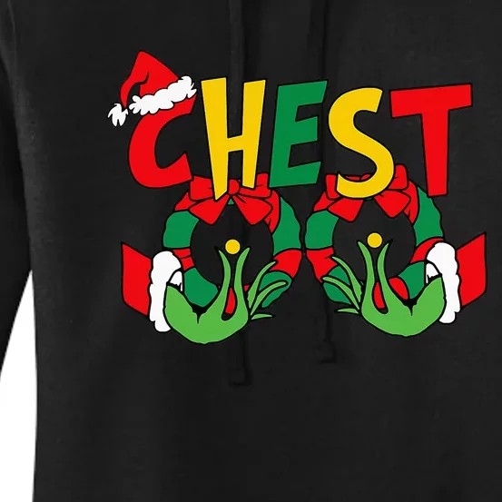 Chest Nuts Matching Chestnuts Funny Christmas Couples Nuts Women's Pullover Hoodie