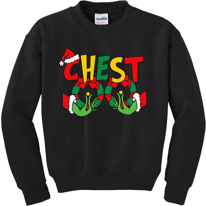 Chest Nuts Matching Chestnuts Funny Christmas Couples Nuts Kids Sweatshirt