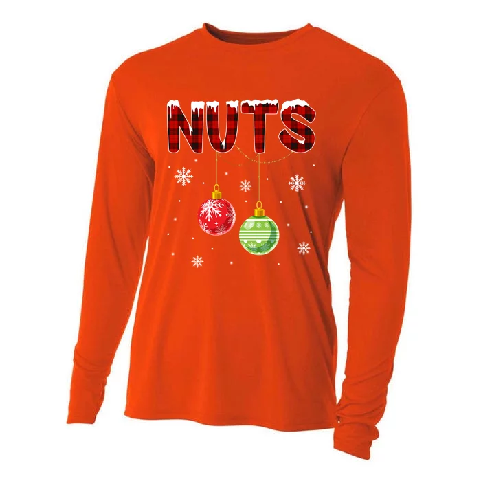 Chest Nuts Matching Chestnuts Funny Christmas Couples Nuts Gift Cooling Performance Long Sleeve Crew