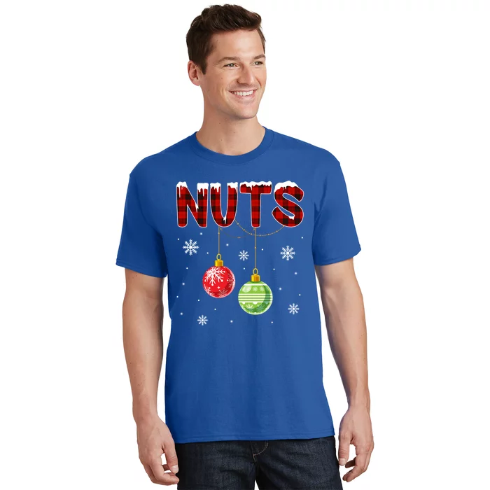 Chest Nuts Matching Chestnuts Funny Christmas Couples Nuts Gift T-Shirt