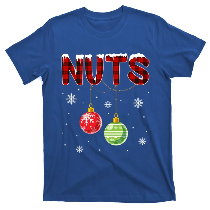 Chest Nuts Matching Chestnuts Funny Christmas Couples Nuts Gift T-Shirt