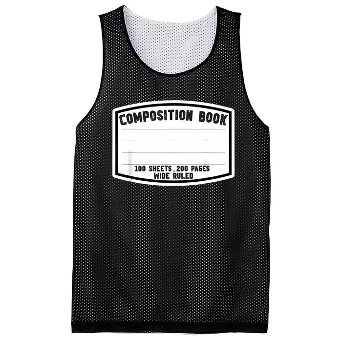 Composition Notebook Matching Group Halloween Teacher Mesh Reversible Basketball Jersey Tank