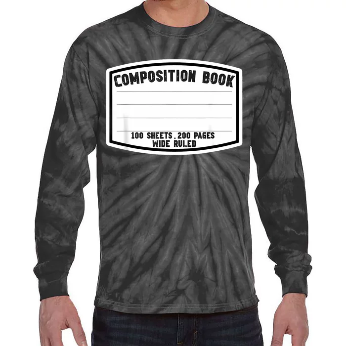 Composition Notebook Matching Group Halloween Teacher Tie-Dye Long Sleeve Shirt