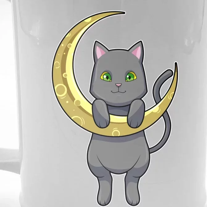 Cat Night Moon Gift Front & Back Beer Stein