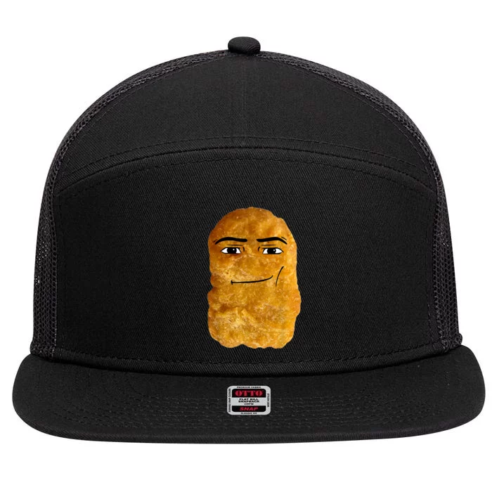 Chicken Nugget Meme 7 Panel Mesh Trucker Snapback Hat