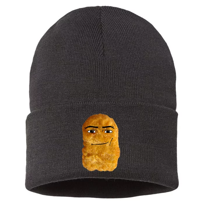 Chicken Nugget Meme Sustainable Knit Beanie