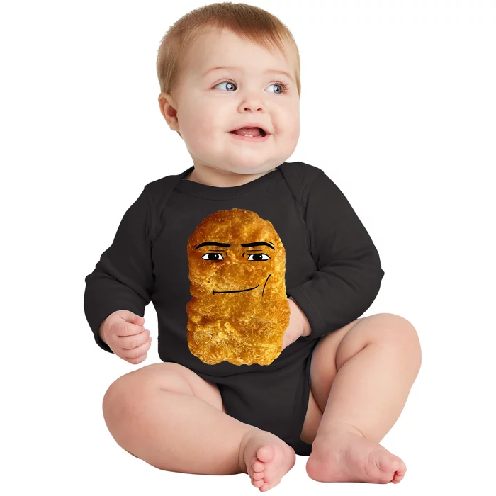 Chicken Nugget Meme Baby Long Sleeve Bodysuit