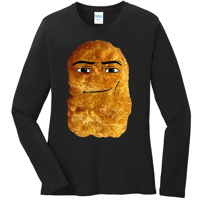 Chicken Nugget Meme Ladies Long Sleeve Shirt