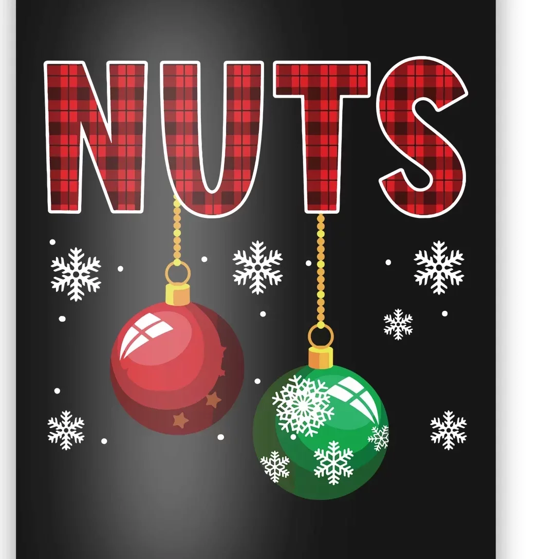 Chest Nuts Matching Chestnuts Funny Christmas Couples Nuts Poster