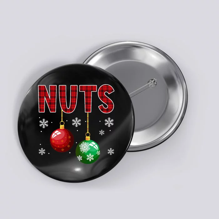 Chest Nuts Matching Chestnuts Funny Christmas Couples Nuts Button