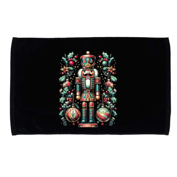 Christmas Nutcracker Merry Christmas Xmas Morning Holiday Microfiber Hand Towel