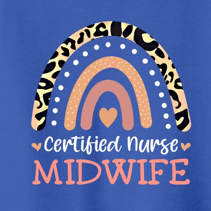 Certified Nurse Midwife Cnm Nurse Leopard Rainbow Cool Gift Toddler T-Shirt