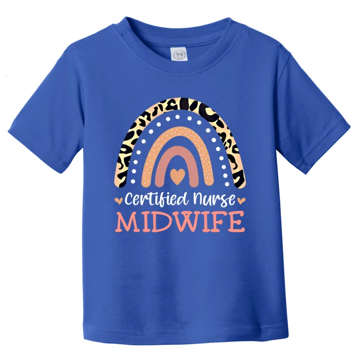 Certified Nurse Midwife Cnm Nurse Leopard Rainbow Cool Gift Toddler T-Shirt