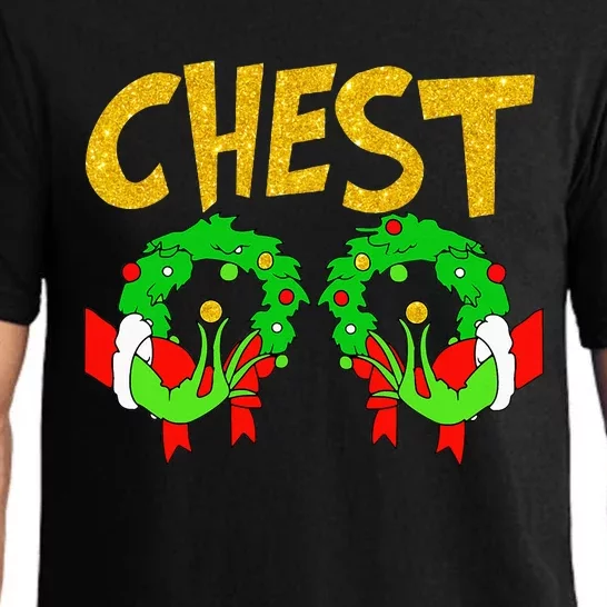 Chest Nuts Matching Chestnuts Funny Christmas Couples Chest Pajama Set