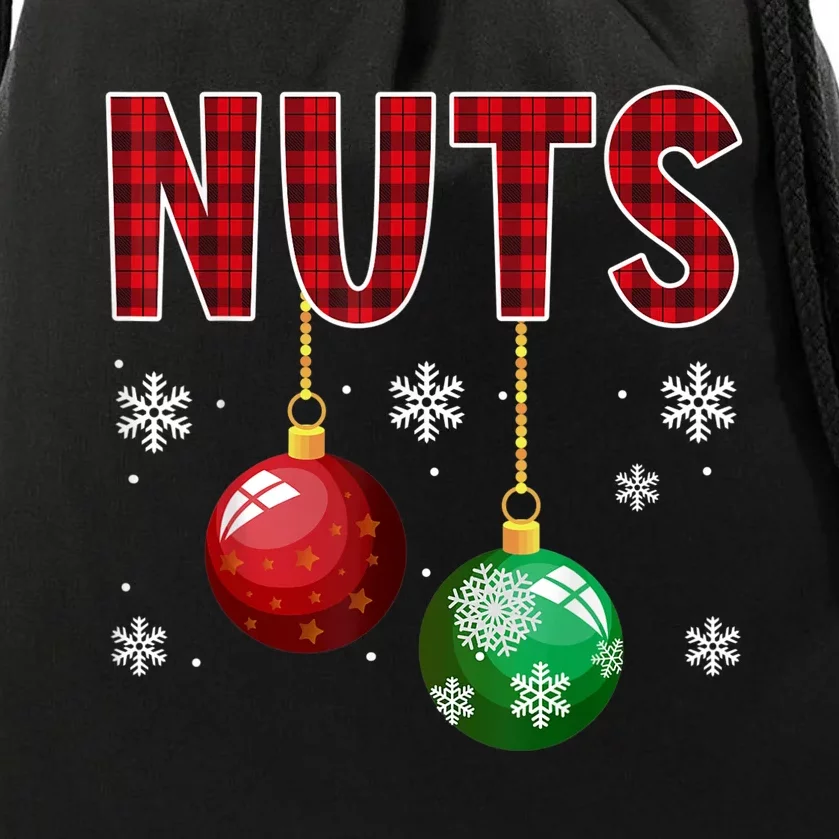 Chest Nuts Matching Chestnuts Funny Christmas Couples Nuts Drawstring Bag