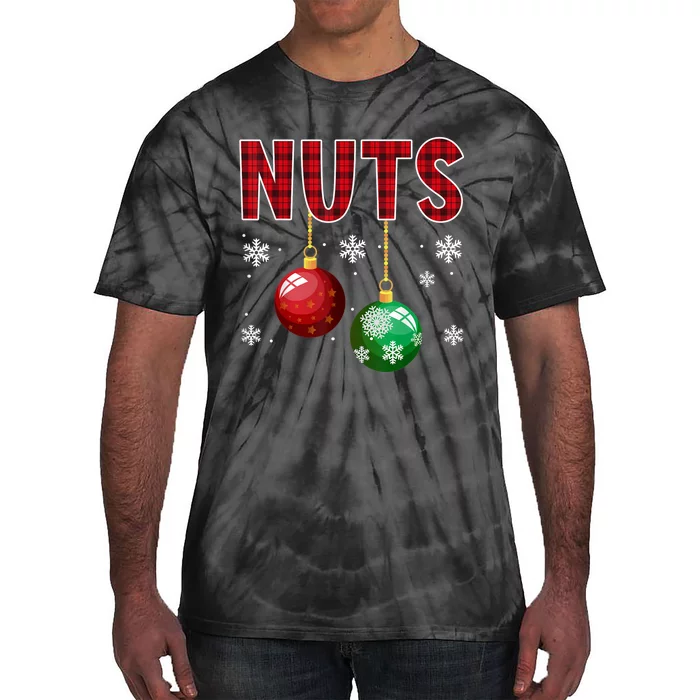 Chest Nuts Matching Chestnuts Funny Christmas Couples Nuts Tie-Dye T-Shirt