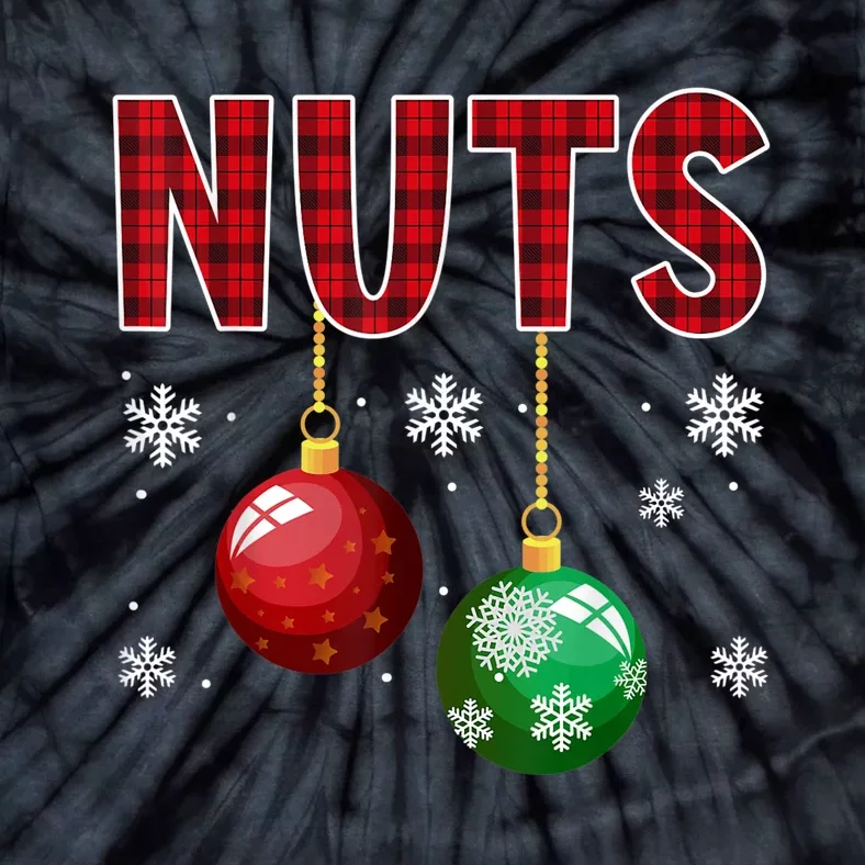 Chest Nuts Matching Chestnuts Funny Christmas Couples Nuts Tie-Dye T-Shirt